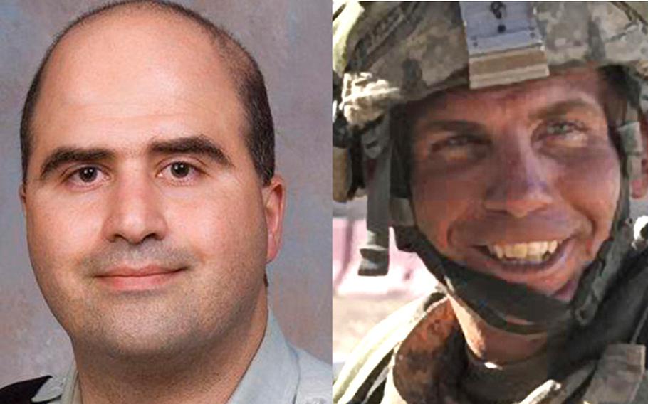 Nidal Hasan, left, the Army psychiatrist charged in the deadly 2009 Fort Hood, Texas, shooting rampage that left 13 dead, and Staff Sgt. Robert Bales, who pleaded guilty to multiple counts of murder during nighttime raids on two Afghan villages last year.