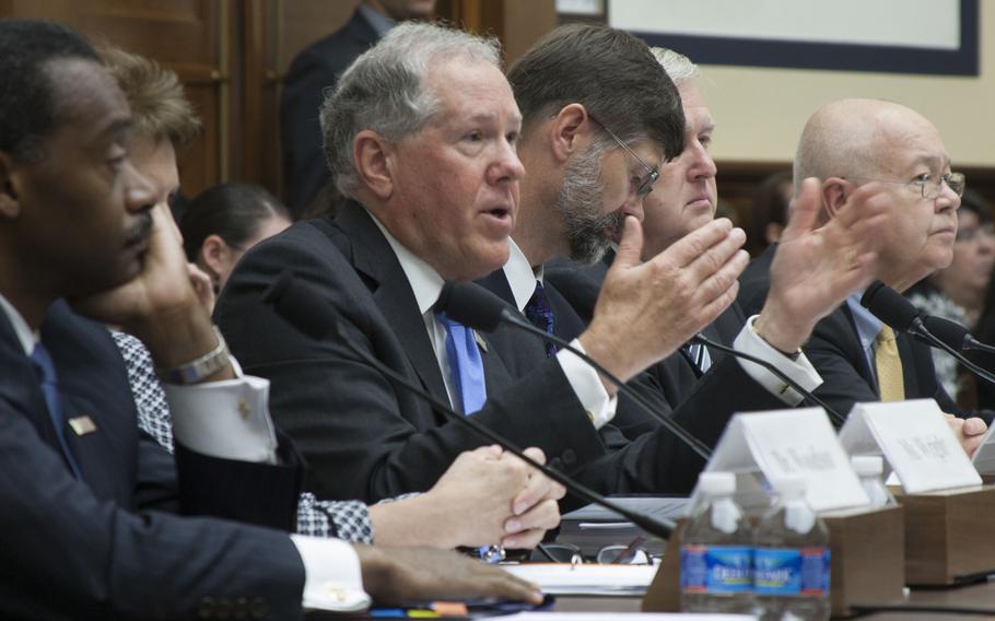 Frank Kendall, Undersecretary of Defense for Acquisition, Technology and Logistics, discusses lifelong electronic medical records for servicemembers at a joint Congressional hearing on July 10, 2013 in Washington, D.C.