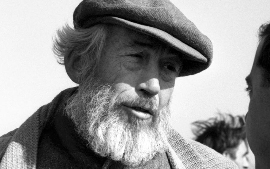 Director John Huston on the set of "The Bible" in Italy in 1964.