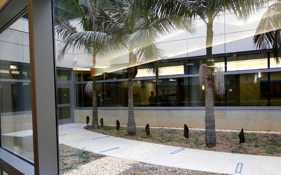 This atrium is one of many features designed to give the hospital a more relaxed, welcoming feel.