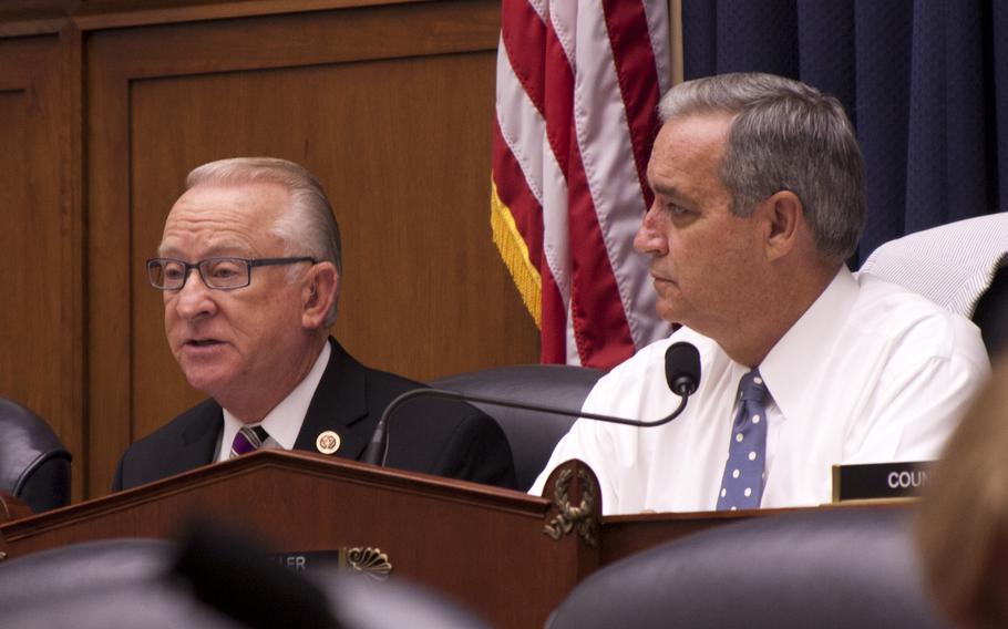 Rep. Buck McKeon, R-Calif., chairman of the House Armed Services Committee, speaks at a joint Congressional hearing with the Defense Department and Department of Veterans Affairs on July 10, 2013 in Washington, D.C. McKeon announced he will not seek re-election in fall 2014, ending his 20-year congressional career.