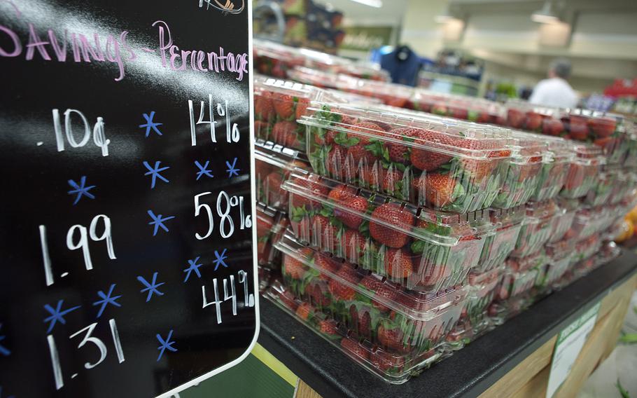 Produce is on display at the commissary on Joint Base Myer-Henderson Hall in 2012.