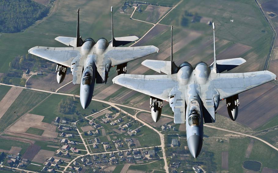NATO’s Baltic Air Policing mission currently consists of four U.S. Air Force F-15s, which were beefed up by an additional six fighters after the outbreak of the crisis in Ukraine. Airmen from the 48th Air Expeditionary Group RAF Lakenheath recently visited Amari Air Base in Estonia to certify the base’s aircraft arresting system.
