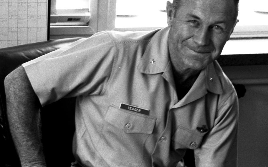 Brig. Gen. Chuck Yeager at Ramstein Air Base in July, 1969.