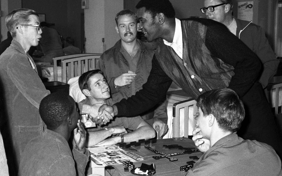 Marv Fleming at the U.S. Army Hospital on Camp Oji, Japan, in January, 1969.