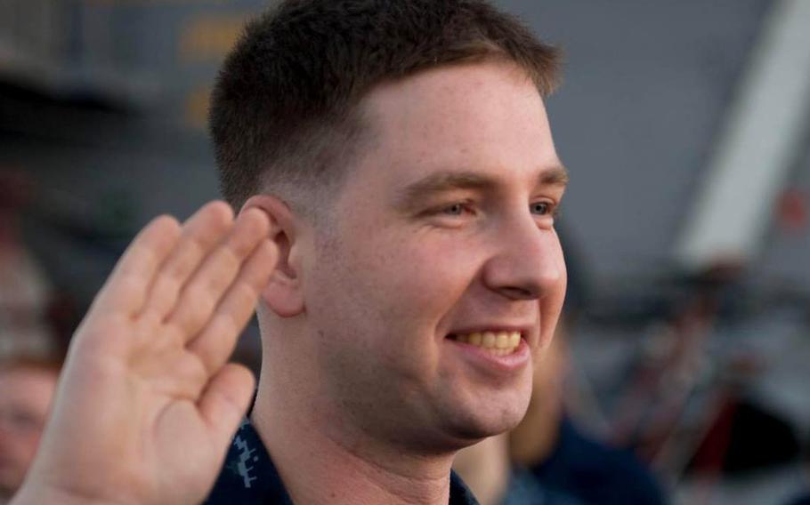 Petty Officer 2nd Class Dmitry Chepusov, a military broadcaster, was found strangled to death in the passenger seat of a car during a traffic stop in Germany in December 2013. Staff Sgt. Staff Sgt. Sean Oliver testified Friday Jan. 23, 2015, that he did not plan to kill Chepusov but that he did plan to dump the body when he suspected the sailor might be dead.