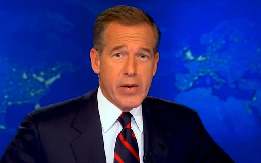 A video screen grab shows NBC News anchor Brian Williams apologizing on Wednesday, Feb. 4, 2015, for incorrectly stating that he was in a helicopter that was hit by an RPG in Iraq in 2003.