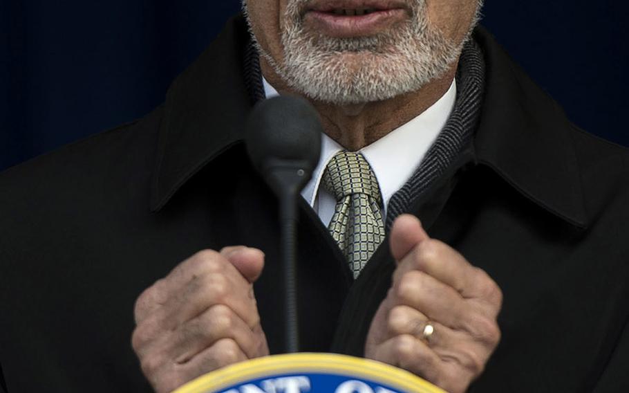 Afghan President Ashraf Ghani speaks at the Pentagon, March 23, 2015.