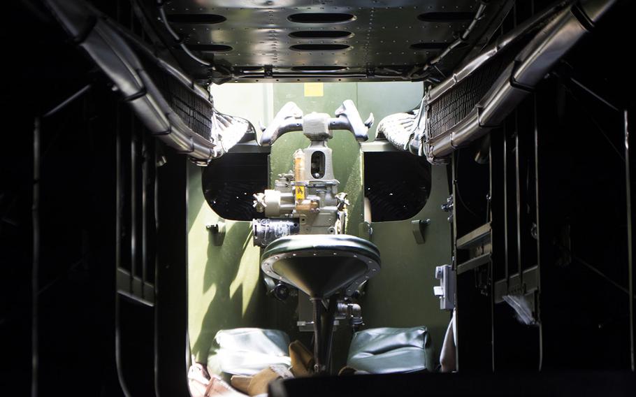 Inside a World War II era plane at the Culpeper Regional Airport Thursday, May 7, during the preview for the Arsenal of Democracy: World War II Victory Capitol Flyover.