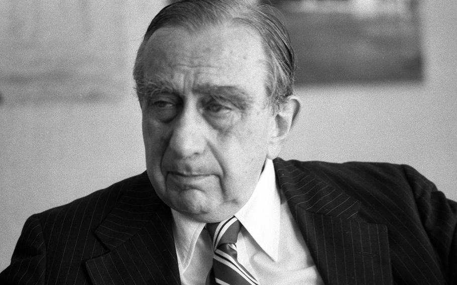 Nuclear physicist Dr. Edward Teller, during a Stars and Stripes interview in Germany in 1980.