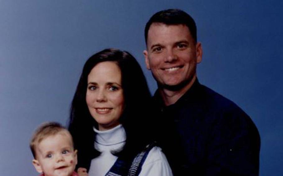 Brooke, Connie and Maj. Brooks Gruber, in the last family photo they took before he left on Feb. 14, 2000 to test the Osprey. It was the last time Connie saw her husband. 