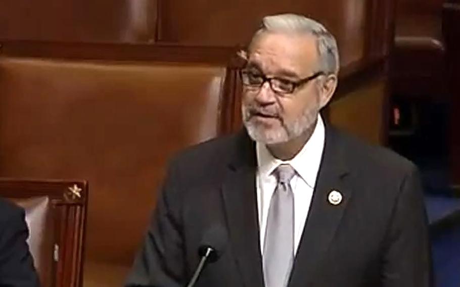 A video screen grab shows Rep. Jeff Miller, R-Fla., speaking during a House hearing on Capitol Hill in Washington on Oct. 1, 2015.