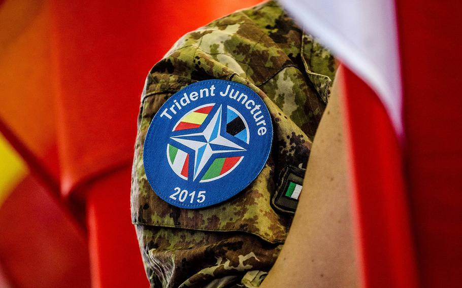 The Trident Juncture 2015 opening ceremony in Trapani, Italy.