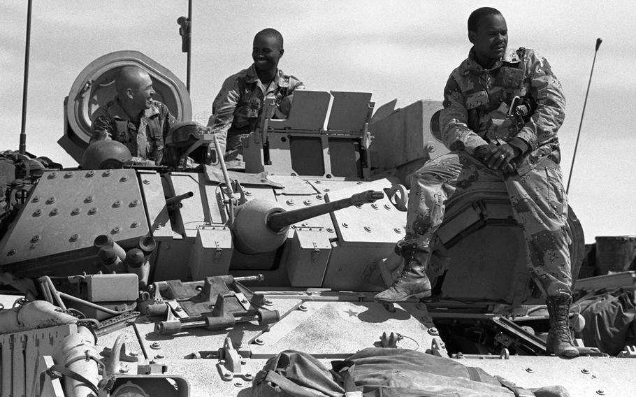 Operation Desert Storm in Kuwait in February, 1991.