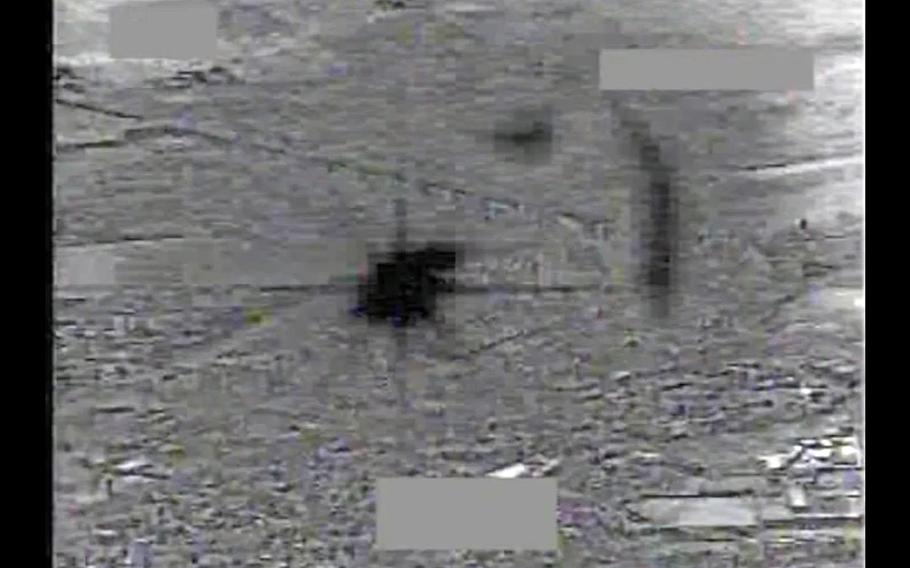 An image of coalition aircraft striking an Islamic State target in Iraq on Sept. 21, 2015.