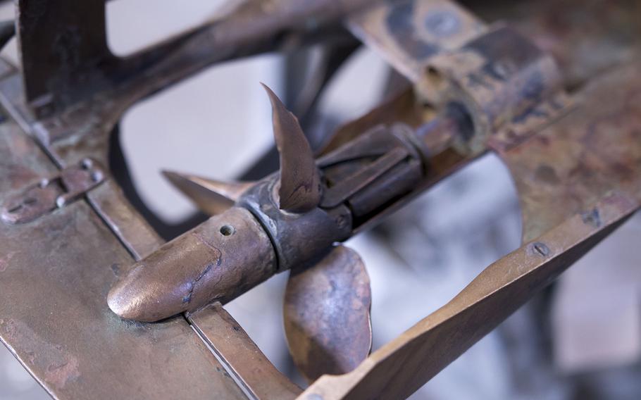 One of two propellers on the Howell Torpedo No. 24. 