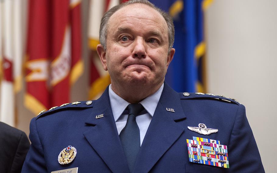 Gen. Philip Breedlove, commander of the Supreme Allied Command Europe and the U.S. Europe Command, testifies before the House Armed Services Committee on Capitol Hill in Washington, D.C., on Thursday, Feb. 25, 2016.