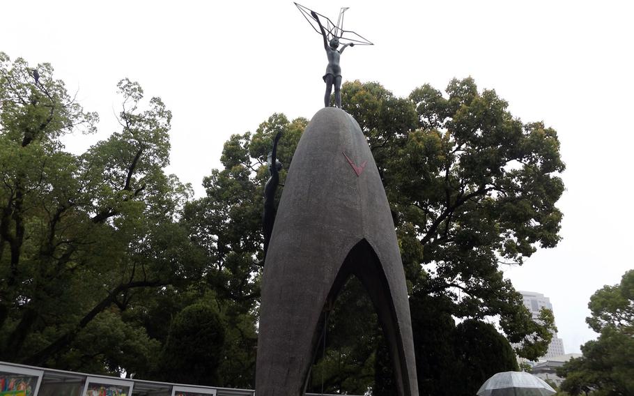 The Children's Peace Memorial in Hiroshima, Japan, was created in tribute to Sasaki Sadako, who was 2 years old when the atomic bomb was dropped over the city in 1945. She developed leukemia at age 7 and died at age 12. Her classmates raised funds for the statue that stands in her honor at the Hiroshima Peace Memorial Park.