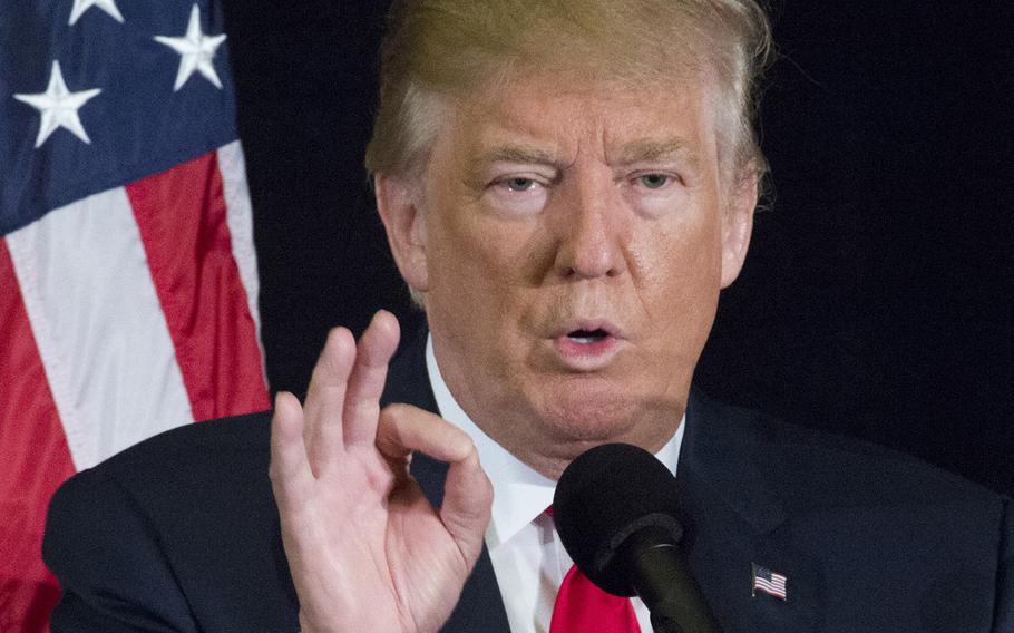 Donald Trump, at a campaign rally in Virginia in October, 2016.