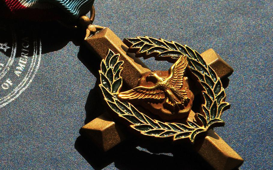The Air Force Cross is second only to the Medal of Honor, and is awarded for extraordinary heroism in the face of danger.