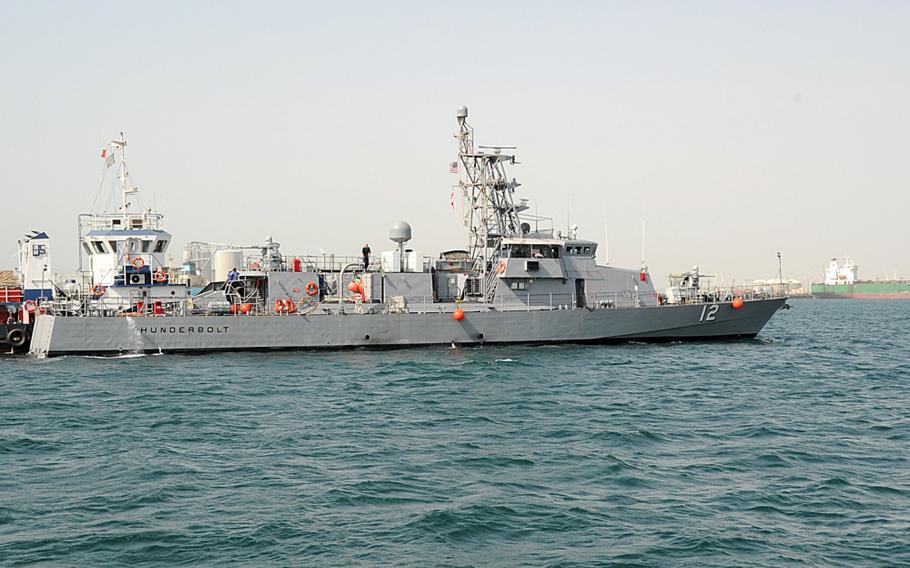 The coastal patrol ship USS Thunderbolt was approached by an Iranian Revolutionary Guard Corps ship on Tuesday, July 25, 2017.