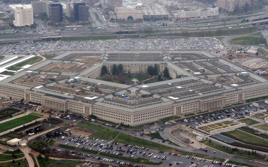 The Pentagon is seen in this aerial view in Washington, D.C. on March 27, 2008.