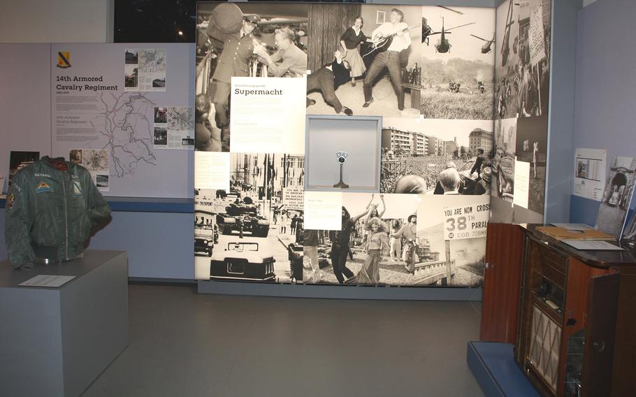 This room of the new exhibition on the everyday life of U.S. and NATO soldiers at the Point Alpha memorial near Geisa, Germany, focuses on the early years of the Cold War along the frontier of West and East Germany.