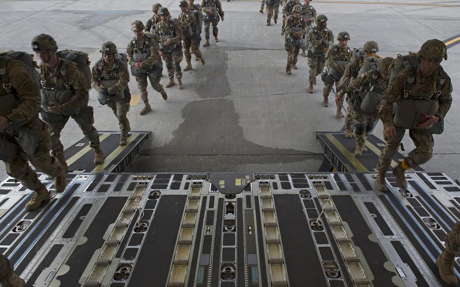 Soldiers of the 4th Infantry Brigade Combat Team (Airborne), 25th Infantry Division, completed a series of jumps on Sept. 6, 2017, to ensure that they maintain their airborne qualification during the brigade's upcoming deployment to Afghanistan.