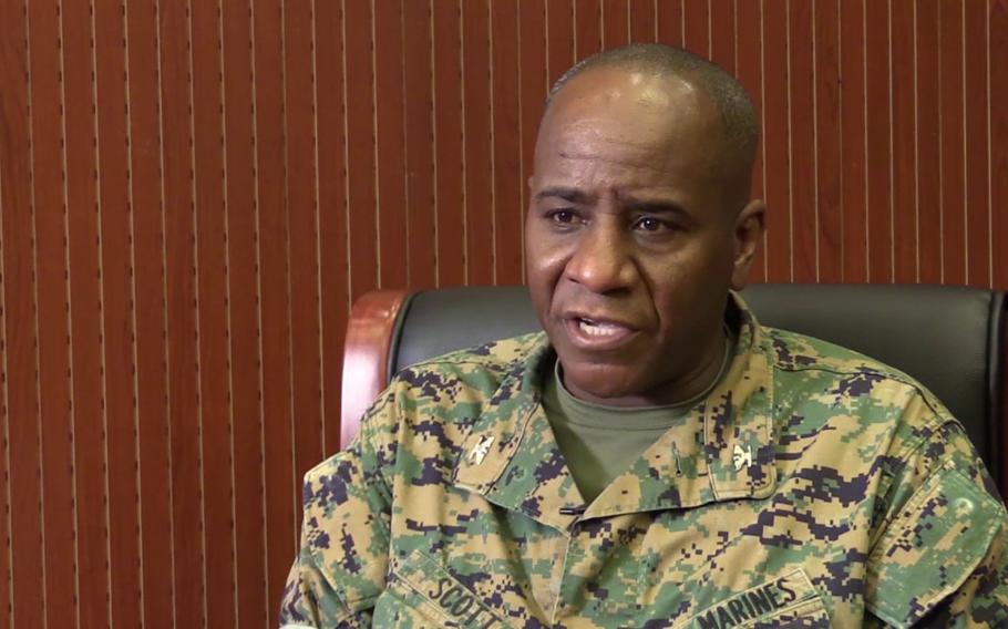U.S. Marine Corps Col. Kevin Scott, 51, was arrested on Saturday, Oct. 14, 2017, and charged with “soliciting sexual intercourse with a condom for $80,” according to the Polk County Sheriff’s Office.