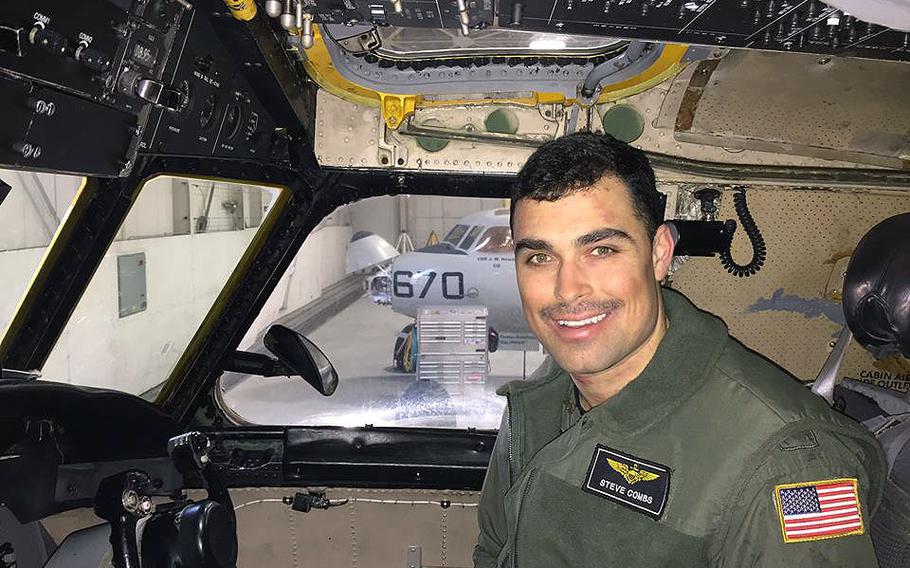 Navy Lt. Steven Combs was one of three sailors killed when their C-2A Greyhound crashed en route from Marine Corps Air Station Iwakuni to the USS Ronald Reagan Nov 22, 2017.