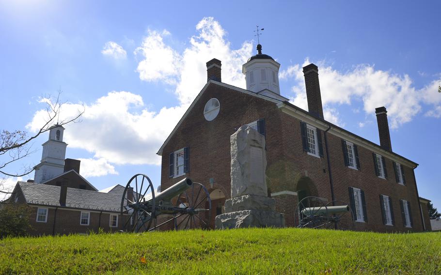 Last year, the Fairfax County Board of Supervisors voted to remove the Civil War memorial, flanked by two howitzer cannons, that had sat outside the old courthouse grounds. The guns have been turned over to the National Park Service.