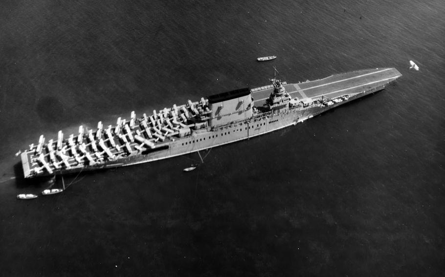 The USS Lexington was critically damaged by Japanese forces during the Battle of the Coral Sea on May 8, 1942.