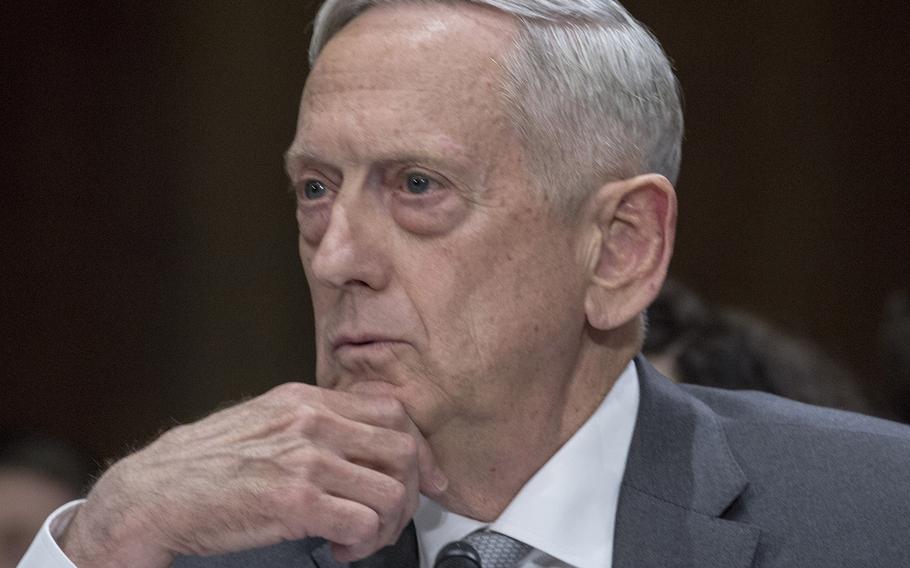 Defense Secretary Jim Mattis, at a Senate hearing in 2017.