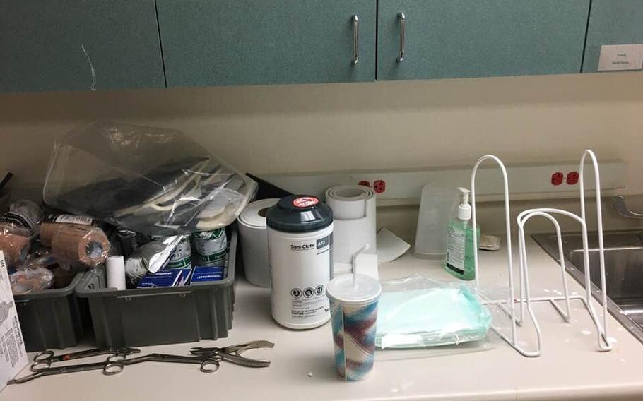 A series of photos showing the condition of an exam room at the Salt Lake City VA clinic rocketed across social media Friday, prompting an apology from the hospital system's chief of staff and triggering an investigation.