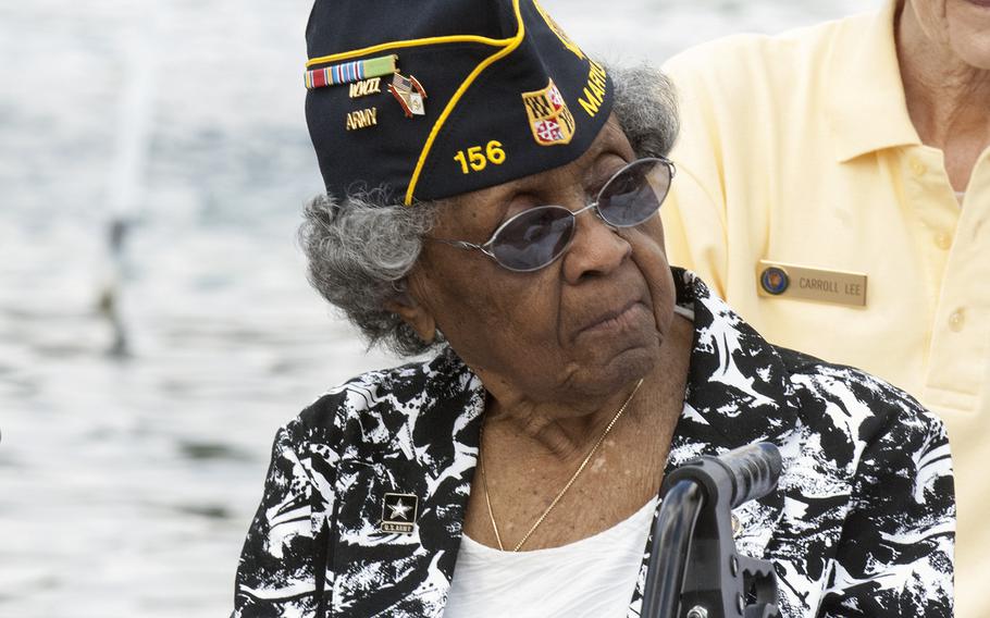 The Friends of the National World War II Memorial hosted a ceremony and wreath presentation at the World War II Memorial's Atlantic Arch to commemorate the 74 years since 160,000 Allied troops landed along a 50-mile stretch of heavily fortified French coastline to fight Nazi Germany on the beaches of Normandy, France.