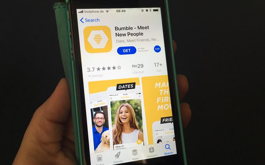 Dating app Bumble.