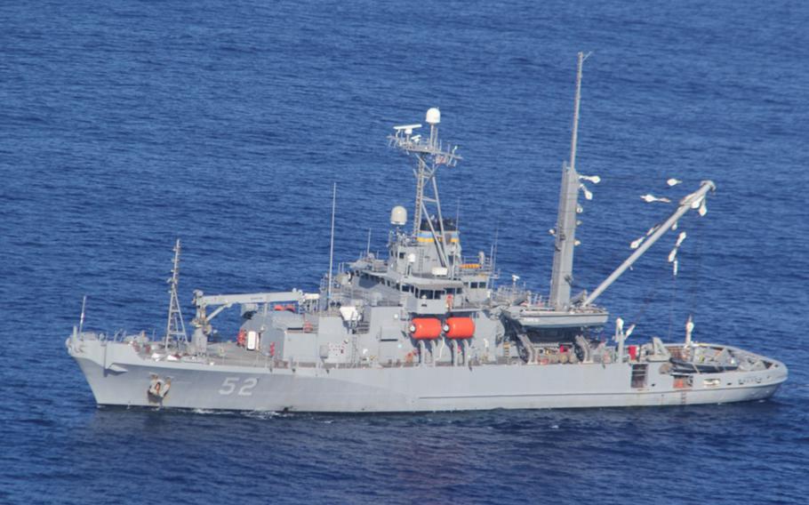 The diving and salvage ship USNS Salvor, shown here in 2016, is part of the Sama Sama exercise.