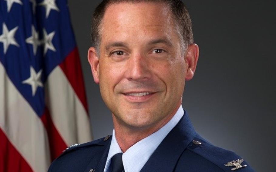 Col. Ethan Griffin was relieved of command of the 60th Air Mobility Wing at Travis Air Force Base on Aug. 6, 2018, according to the 18th Air Force.