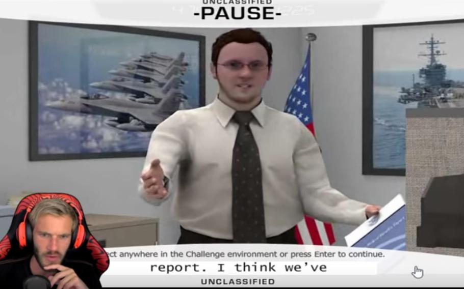 Steve has a question for PewDiePie as he plays the Cyber Awareness Challenge.