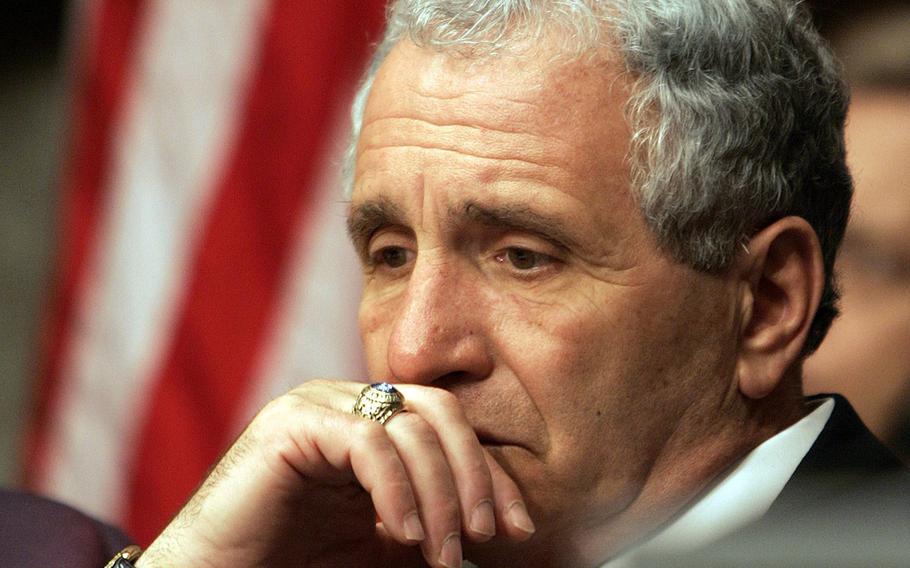 In a 2005 file photo, Anthony Principi chairs a hearing of the Defense Base Closure and Realignment Commission in Washington, D.C.