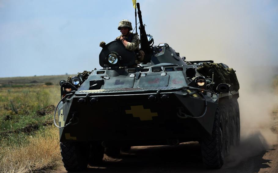 U.S. Marines recently trained with Ukrainian troops near the Crimean Peninsula. Tensions in the region are on the rise as U.S. officials express concern over Russia stopping commercial ships from transiting freely to Ukrainian ports. 
                