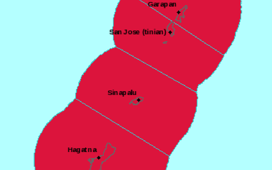 Power outages were already being reported on Guam by Monday afternoon as the island braced for its first near-direct hit from a typhoon in 16 years, officials said.