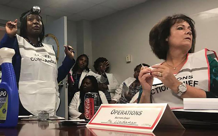 Hampton VA Medical Center activated its incident command ahead of Hurricane Florence. Incident command met here on Sept. 11, 2018.