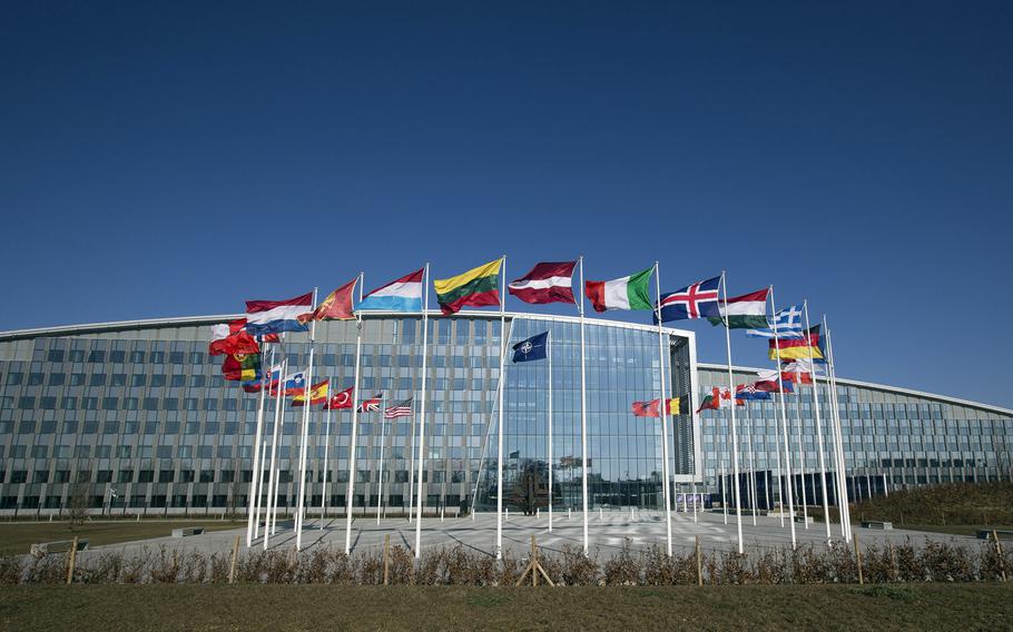 The NATO headquarters are shown in this undated photo.