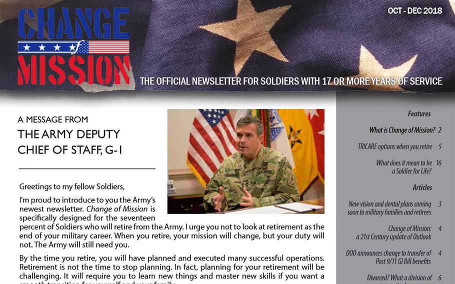 The first issue of "Change of Mission" is out.