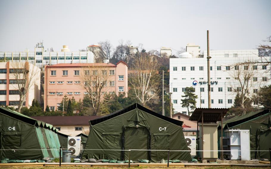 Yongsan Garrison is located in the Yongsan District of Seoul, South Korea.