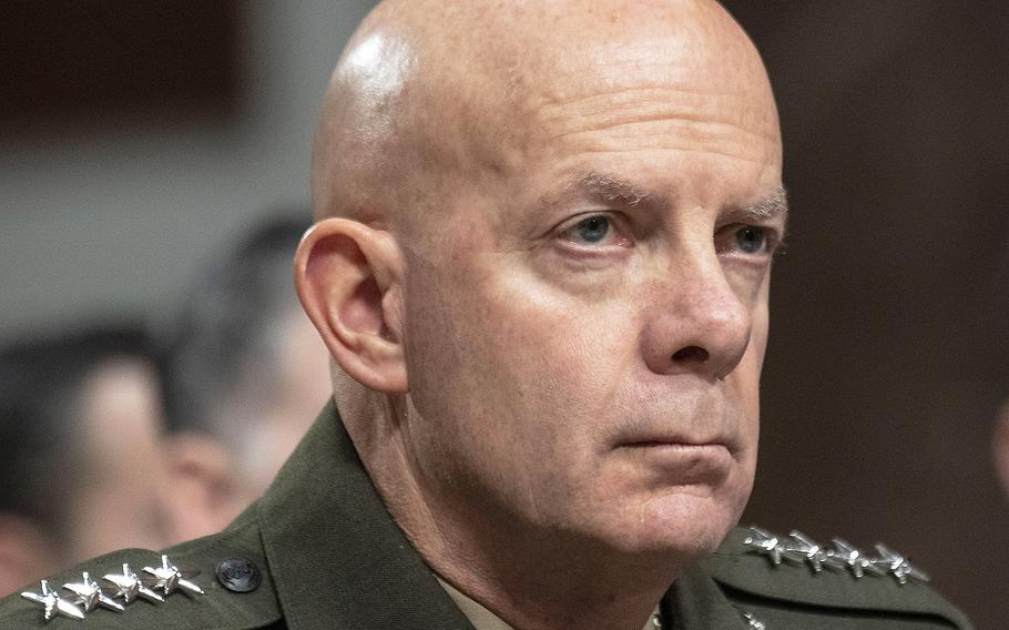 U.S. Marine Corps Commandant Gen. David H. Berger, at a Senate hearing in December, 2019.
