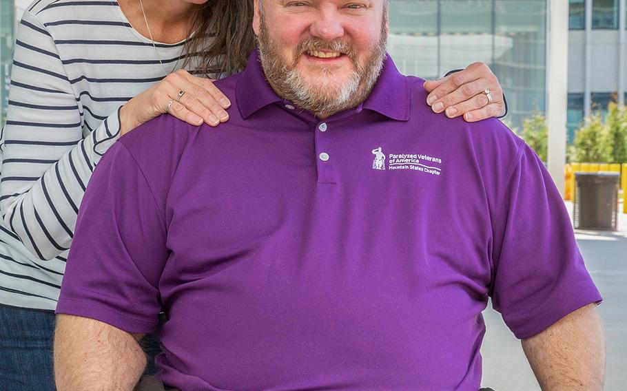 Navy veteran Tom Wheaton, his wife, Angela, and their two teenage children have been self-quarantining since March 13 at their home in Colorado. Wheaton's paralysis puts him at high risk for the coronavirus. Paralyzed Veterans of America