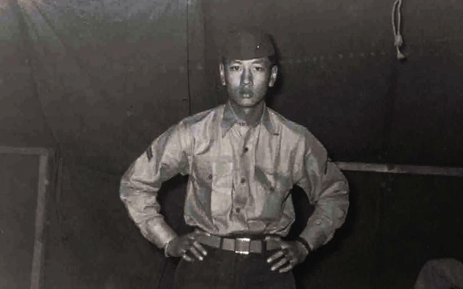 Franklin Chang, home on leave after Boot Camp.