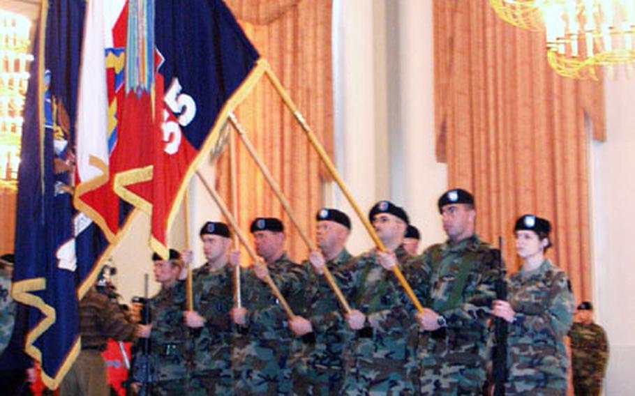 Soldiers from Task Force Keystone held a farewell ceremony Friday at Patrick Henry Village in Heidelberg. The Pennsylvania troops begin rotating home at the end of January.